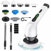 9 In 1 Electric Spin Scrubber Turbo Scrub Cleaning Brush Cordless Rechargeable