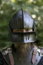 18ga Dark Steel Medieval Gothic Sallet Helmet Warrior Knight Helmet
