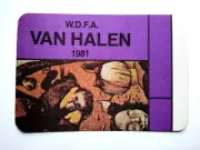 Van Halen 1981 Fair Warning Backstage Pass Original Heavy Metal Hard Rock Music