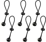 Universal Bungee Tie Downs,MARRTEUM Ball Bungee Cords Multi-Purpose Bungee Cord,6-Inch Bungie Cord with Ball for Outdoor Roller Blinds and Outdoor Roller Shades,Camping,Tents,Tarps (6 Piece,Black)