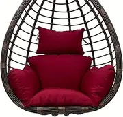 Peacock Blue Egg Hanging Chair Cushion with Pillow Soft Indoor Outdoor