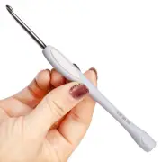 4mm Crochet Hook, Ergonomic Stainless Steel Small Inline Pointy Crochet Hook ...