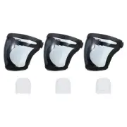 Black Full Safety Face Shields, Anti Fogging Full Safety Face Protection Tran...