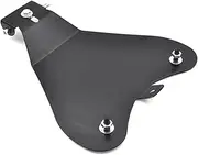 Xuanqingyi Store Black Leather Driver Solo Slim Seat Pad with Mounting Bracket Kits Compatible with Sportster Compatible with Bobber Compatible with Chopper(Seat Base)