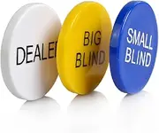 SmartDealsPro 3pcs Small Blind, Big Blind and Dealer Poker Buttons
