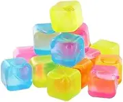 DINY Reusable Ice Cubes BPA Free 18-36 - 54 Count Multi Color
