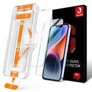 Tough On iPhone 16e / iPhone 14 Tempered Glass Screen Protector 2 Pack with Installation Kit