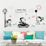 SNOOPY史努比墻貼卡通貼紙小狗防水自粘兒童客廳書房臥室壁畫壁紙