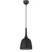 Polk-20 1 Light Pendant Black Brushed, Black POLK PE20-BKB