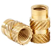 Knurled Insert Nuts, 50pcs M3 X 8mm L X 4mm OD Brass Heat Set Insert Nuts