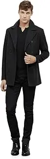 [Kenneth Cole] Men's Pcoat W Plthr Trim