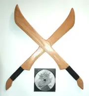 Wooden Training Sword FMA Scimitar Practice Oak Wood Binakuko MMA DVD Video