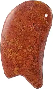 SOPOTUTU 1pc Red Stone Gua Scraping Tool for Muscle Relief and Circulation Massage Plate for Home Use for Deep Tissue Therapy and Relaxation