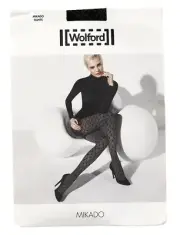 Wolford Mikado Black White Women's Tights L114326 Size S