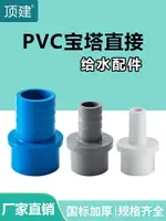 PVC軟管接頭寶塔直接 寶塔 接頭 直通 塑料軟硬快接增氧插口~雅樂淘