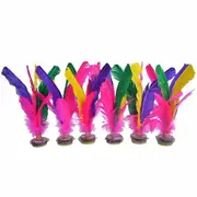 6pcs Feathers Kick Shuttlecock Chinese Jianzi Foot Sports Outdoor Toy Colorful