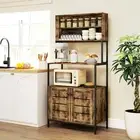 Microwave Stand Storage Rack Kitchen Shelf Organizer with Drawer Modern Design