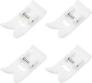 ECSiNG 4PCS Non-Stick Foot Sewing Machine Presser Foot Compatible with Most Low Shank Snap-On Household Multifunctional Sewing Machines