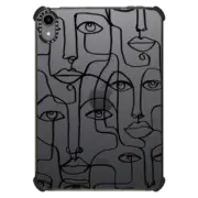iPad mini (6th gen) iPad Impact Case FACE MOSAIC SKETCH 2 CLEAR CASE IPAD, ABSTRACT GIRL MINIMAL PEOPLE FEMALE ILLUSTRATION By Ebi Emporium