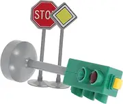 DIYEAH 3pcs Traffic Light Simulation Toy Voice Guidance and Flashing Lights Interactive Crosswalk and Stop Signal Models for Boy Girl Early Education and Traffic