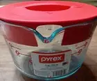 Pyrex 8 Cup Clear Glass Measuring Cup With Red Lid 64 oz Handle Discontinued NEW