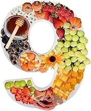 30.5cm Charcuterie Board Number Cardboard Fillable, Grazing Tray, Number Shape, Candy Sweets Fruits Serving (Number 6&9)