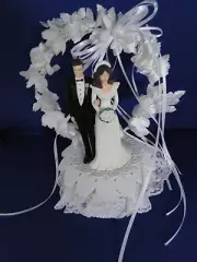 New Wilton Designer Series Love's Delight Wedding Cake Top, black tux #101-1787