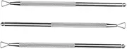 MERRYHAPY Nail Cuticle Pusher Trimmer Set 3pcs Stainless Steel Cuticle Cleaner Nail Polish Remover