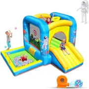 NBSPORT Inflatable Bounce House with Blower for Kids 3-6 Y/O, Jumping Castle ...