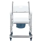Commode Shower Chair Toilet Wheelchair 3 in 1 Bath Stool Bathroom Bedside Seat Seating Furniture Folding with Arms