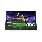 Open Box AOC 16T2 15.6" FHD 10-Point Touch IPS Portable USB-C Powered Monitor