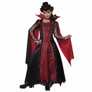 Victorian Vampira Vampires Gothic Medieval Halloween Dress Up Girls Costume