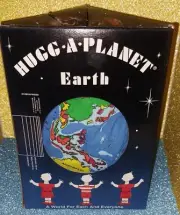 New Vintage 1990 Hugg-A-Planet Earth World Globe Plush Educational Toy Retro NOS
