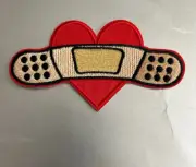 MR ALE Patch Bandaged Heart-Shaped Embroidered Iron-On/Sew-On Patch P57
