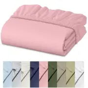 100% Cotton Fitted Sheet Full Size Only - Crispy Cooling Percale Sheet - Brea...