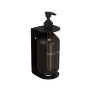 Living Elements Bathroom Black and Amber Wall Mounted Single Soap Bottle Holder and Bottle