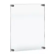 Azar Displays Floating Acrylic Wall Frame with Silver Stand Off Caps: 22" x...