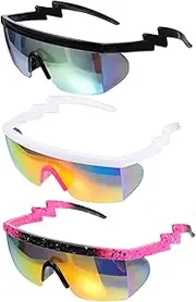 GOOHOCHY Outdoor Eyewear Set 3pcs Retro Polarized Sunglasses for Cycling Riding Sports and Outdoor Events
