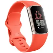 Fitbit Charge 6 Advanced Fitness Tracker Coral/Champagne Gold