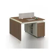 Modern Furniture ANDERSON 2 People Back to Back Workstation 120cm Hazelnut&Beige