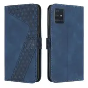 Samsung Galaxy A71 4G Case, PU Leather Flip Cover Magnetic Clasp Design Wallet Card Slots Stand Case - Blue