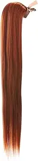 Prettyland 60 cm Static-Free Long Hair Straight Ponytail One-Piece Clip-in Hairpiece Extensions Orange Copper Red R01