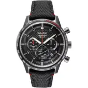 SEIKO Chronograph SSB359P1 Quartz Watch 8T63 Steel Canvas 10 Bar Hardlex Lume