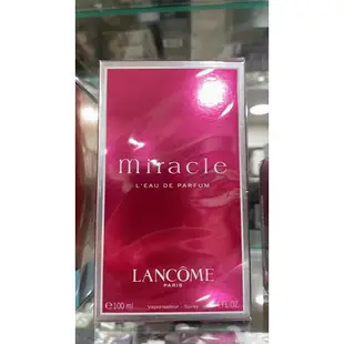 HUAHUA香水美妝 Lancome Miracle 蘭蔻真愛奇蹟女性淡香精 100ml【全新正品】