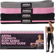 Arena Strength Long Fabric Full Body Resistance Bands Set of 4 and Pull Up
