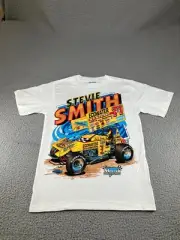 Vintage Racing Shirt Mens Small White 90s USA Single Stitch Deadstock 1996