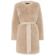 [Yves Salomon] Yves Salomon Shearling Coat S NEUTRALS