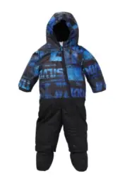 QUIKSILVER Baby Black Blue Snowsuit Bunting Boy 9 mo Fleece Cozy NWT Quicksilver