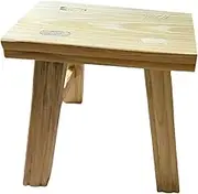 GLSTOY Solid Wooden Stool Lightweight Wood Step Bench for Easy Carrying Bathroom Living Bedroom No Assembly Required Safe and Sturdy Design