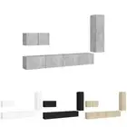 TV Cabinet Set 4 Piece Chipboard Cabinet Media Unit Multi Colours/Sizes vidaXL